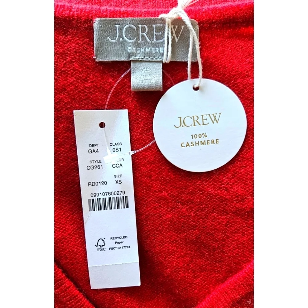 J.Crew Spring Street Featherweight Cashmere V-Neck Sweater-Dress
